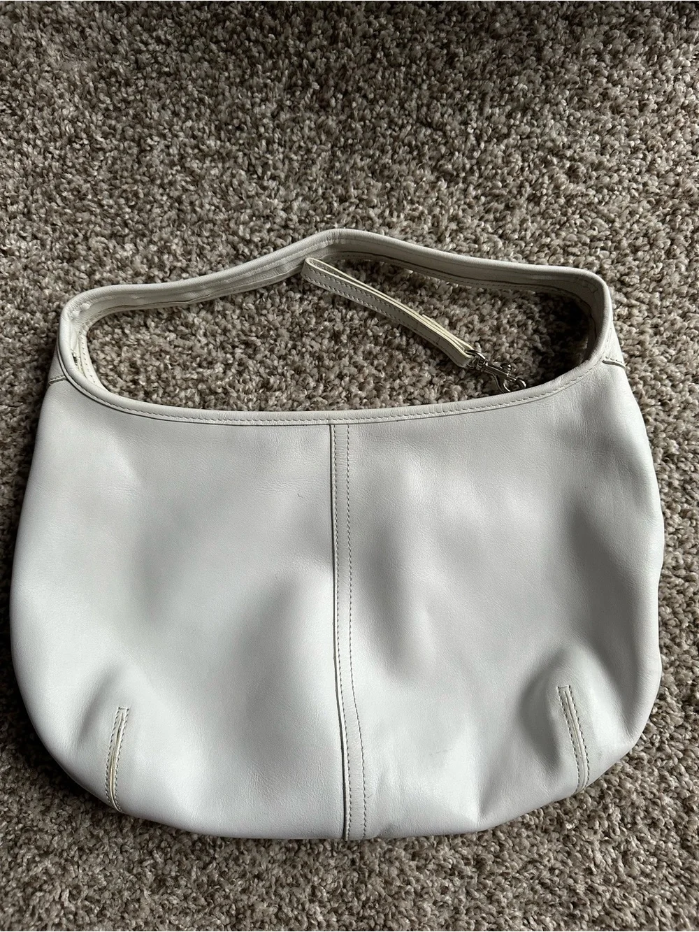 Coach White Leather Shoulder Bag